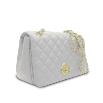 Paradise Quilted Messenger Bag – (White)