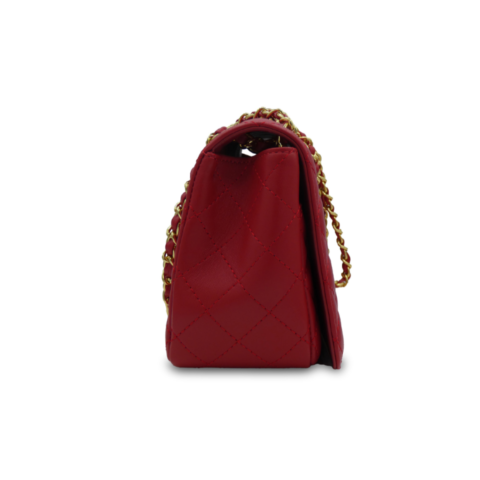 Paradise Quilted Messenger Bag – (Red)