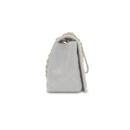 Paradise Quilted Messenger Bag – (White)