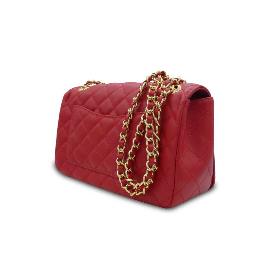 Paradise Quilted Messenger Bag – (Red)