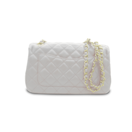 Paradise Quilted Messenger Bag – (White)