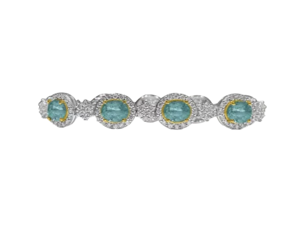 Custom Paraiba Diamond Bracelet – Tennis Bracelet