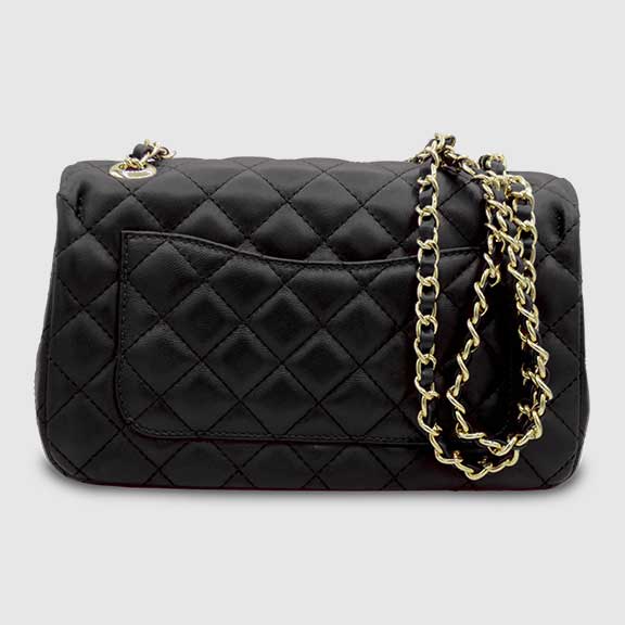 Paradise Quilted Messenger Bag – (Black)
