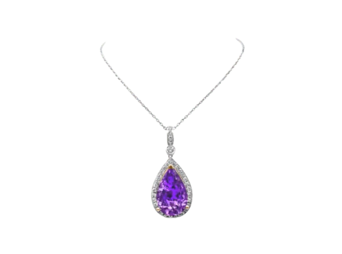 Custom Paraiba Diamond Pendant
